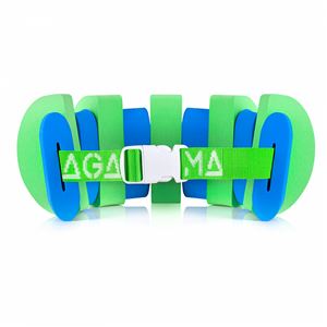 AGAMA SWIM plavecký pás zelená/modrá 13 dílů