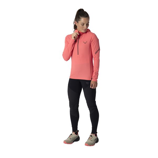 Dynafit TRAVERSE THERMAL 1/2 ZIP W dámská mikina magenta M
