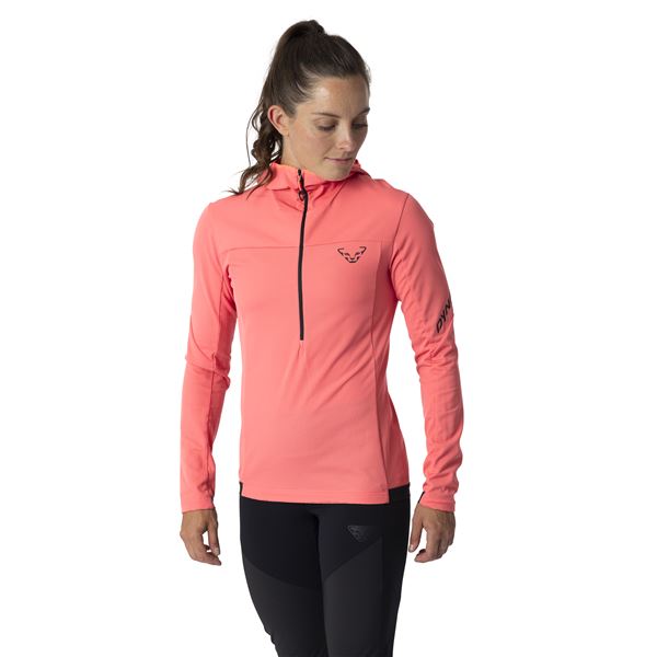 Dynafit TRAVERSE THERMAL 1/2 ZIP W dámská mikina magenta M