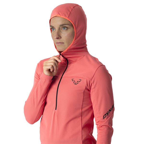 Dynafit TRAVERSE THERMAL 1/2 ZIP W dámská mikina magenta M