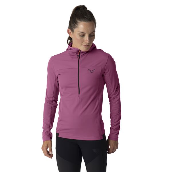 Dynafit TRAVERSE THERMAL 1/2 ZIP W dámská mikina magenta M