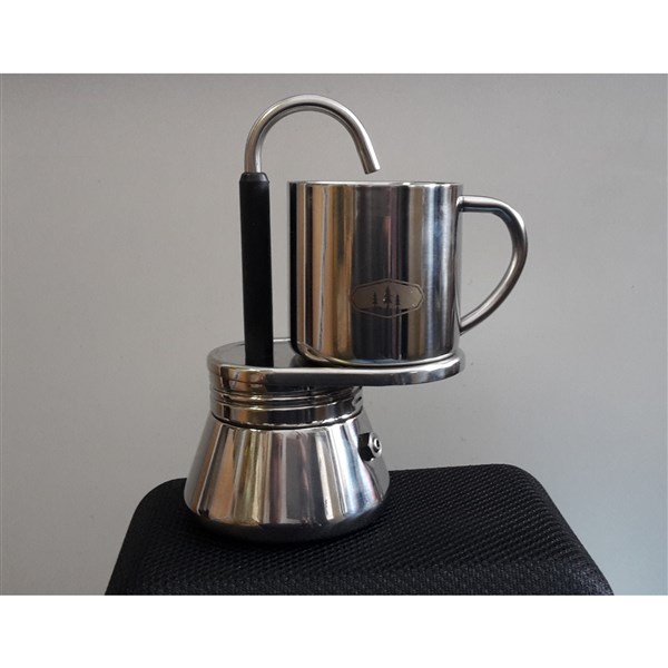 GSI Stainless Mini Espresso Set 1 Cup kávovar s příslušenstvím