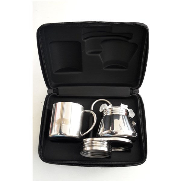 GSI Stainless Mini Espresso Set 1 Cup kávovar s příslušenstvím