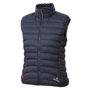 Warmpeace Swan Lady dámská péřová vesta raven black L