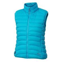 Warmpeace Swan Lady dámská péřová vesta fresh blue/winter blue M